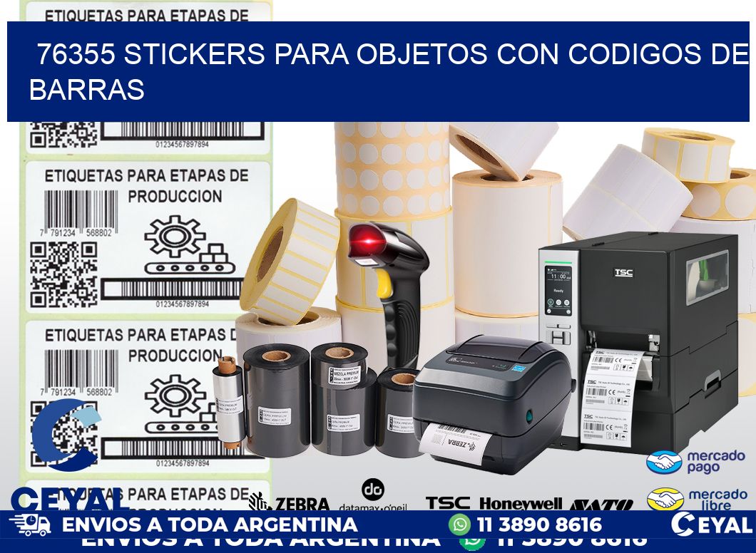 76355 STICKERS PARA OBJETOS CON CODIGOS DE BARRAS