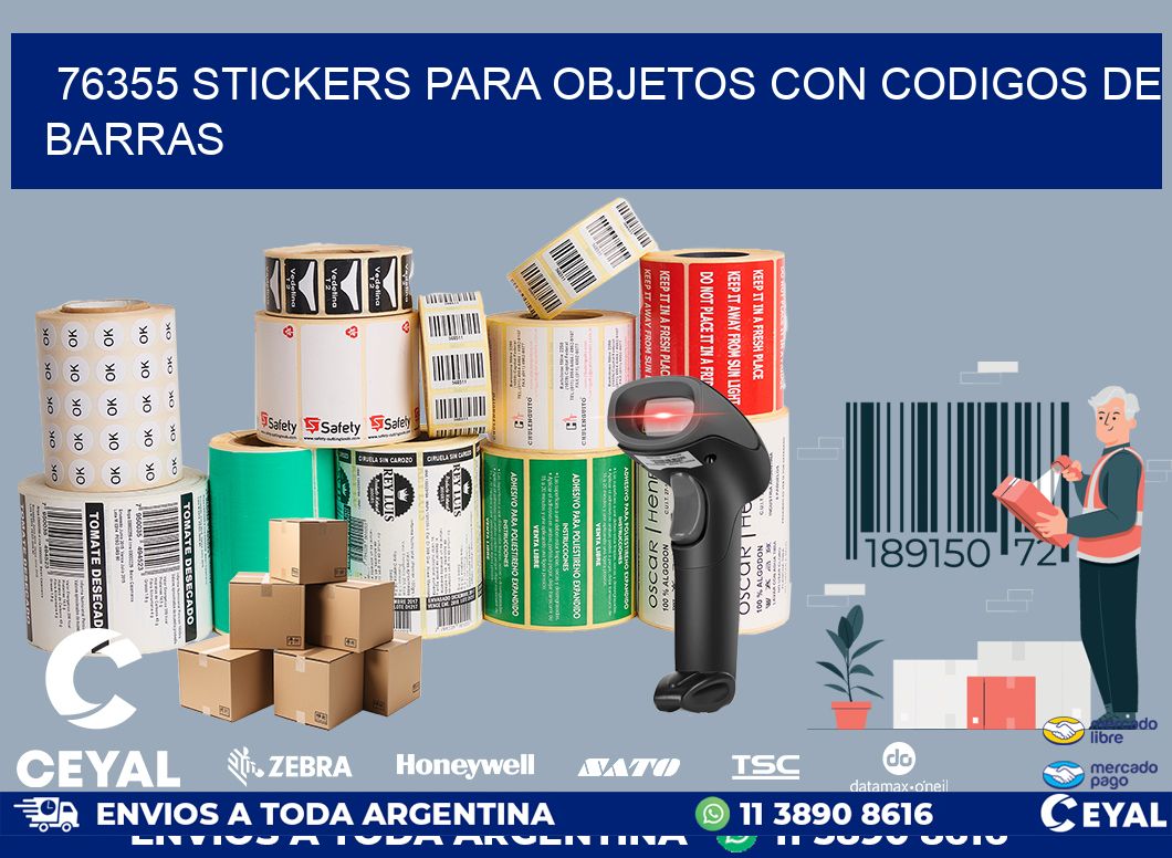 76355 STICKERS PARA OBJETOS CON CODIGOS DE BARRAS