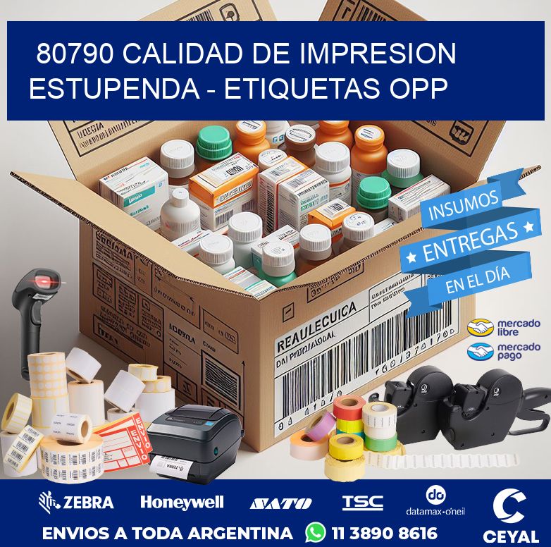 80790 CALIDAD DE IMPRESION ESTUPENDA - ETIQUETAS OPP