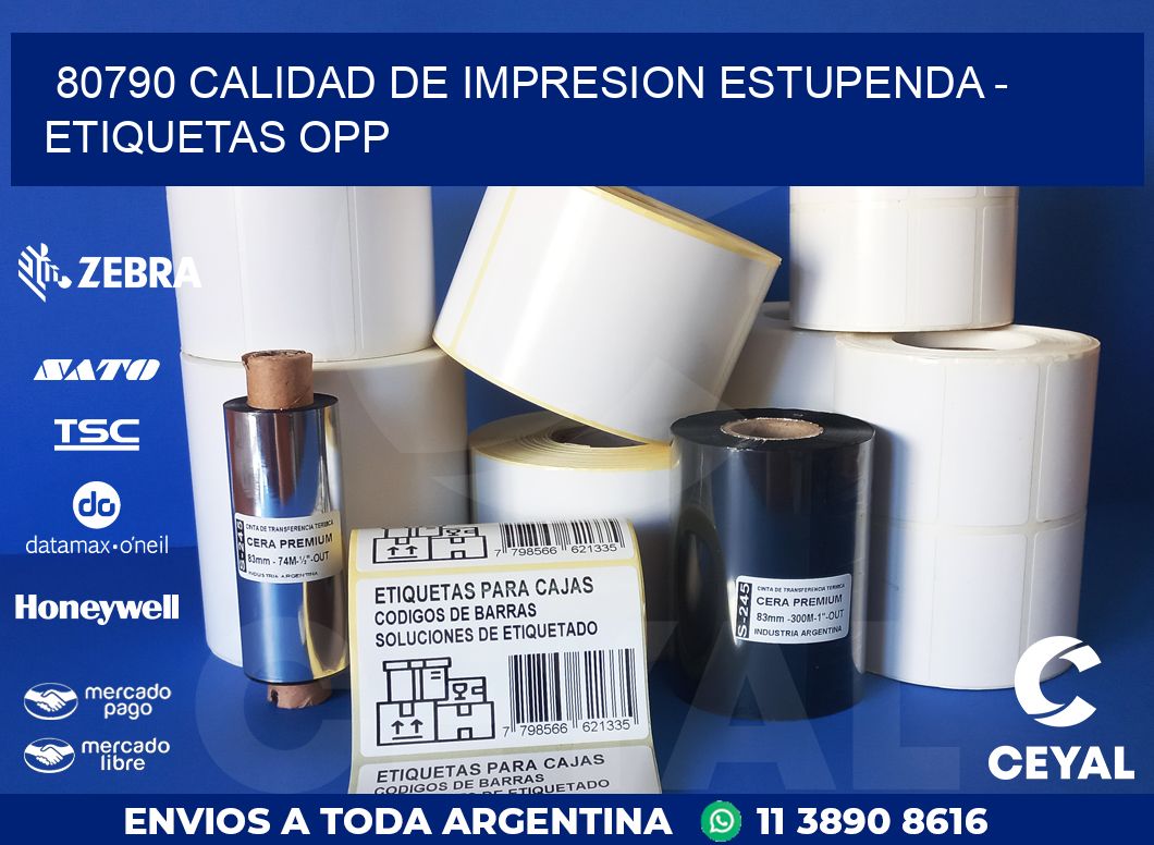 80790 CALIDAD DE IMPRESION ESTUPENDA - ETIQUETAS OPP