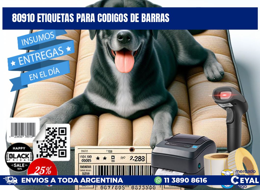 80910 ETIQUETAS PARA CODIGOS DE BARRAS