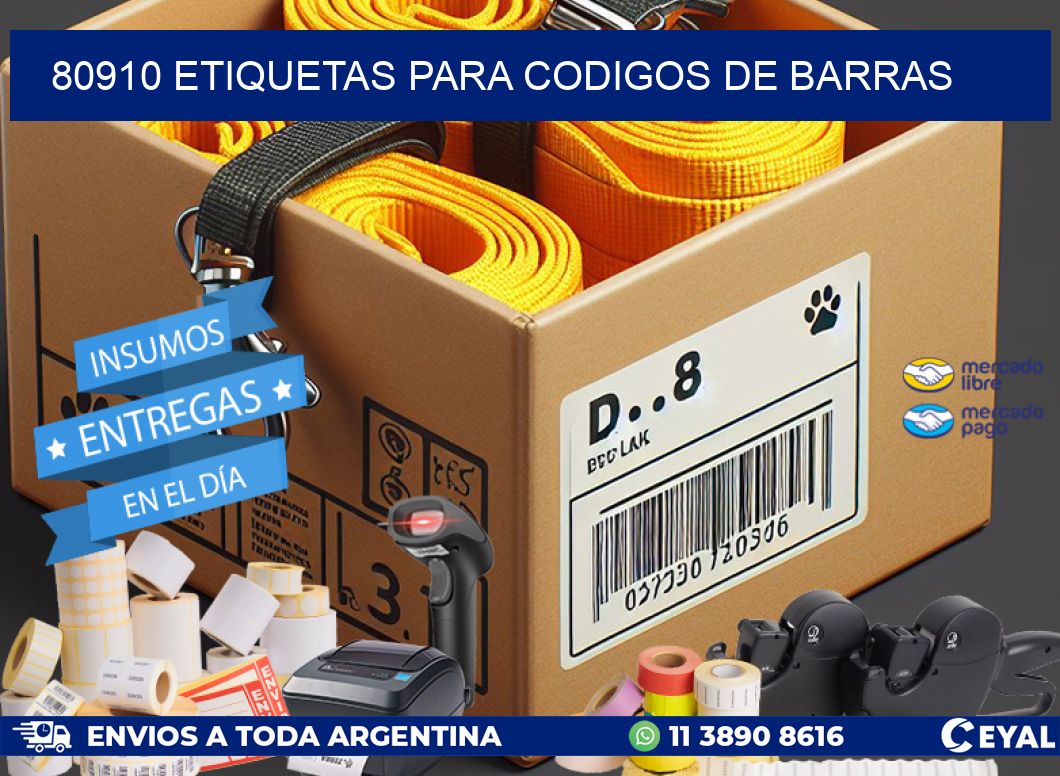80910 ETIQUETAS PARA CODIGOS DE BARRAS