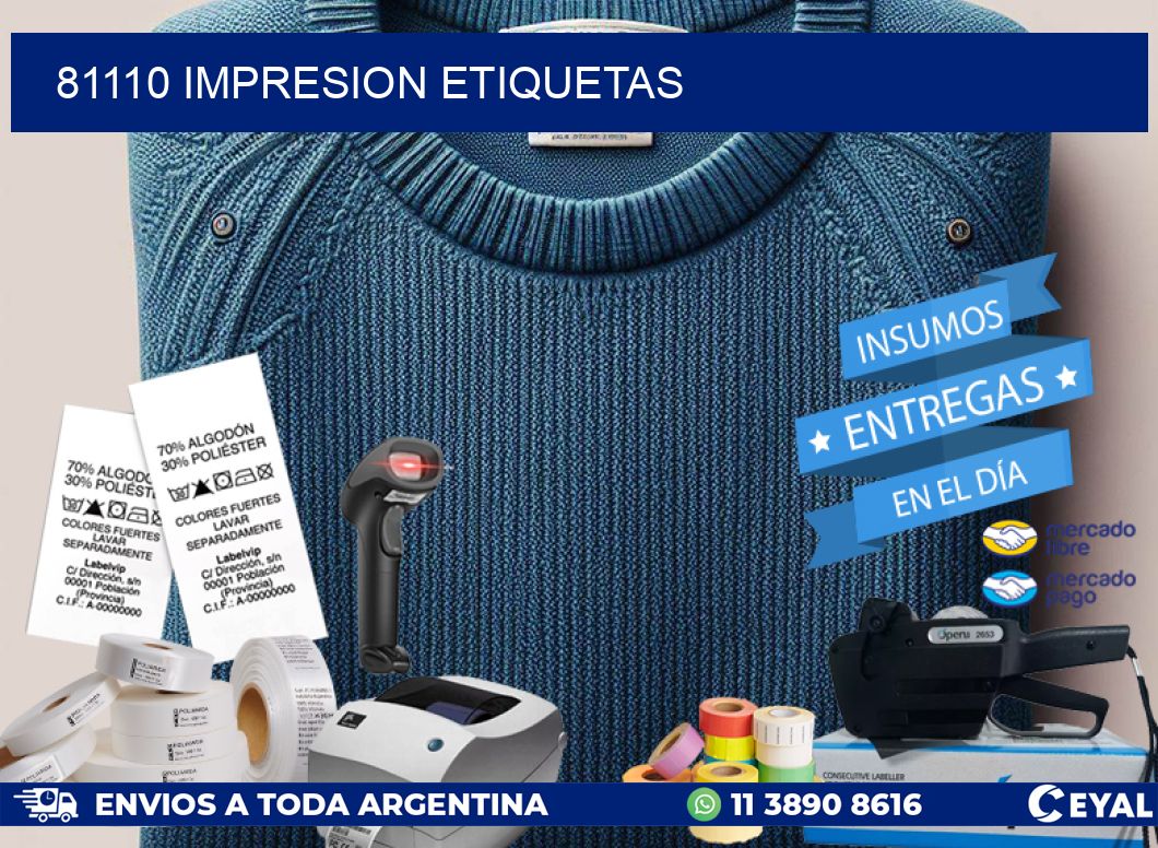 81110 IMPRESION ETIQUETAS