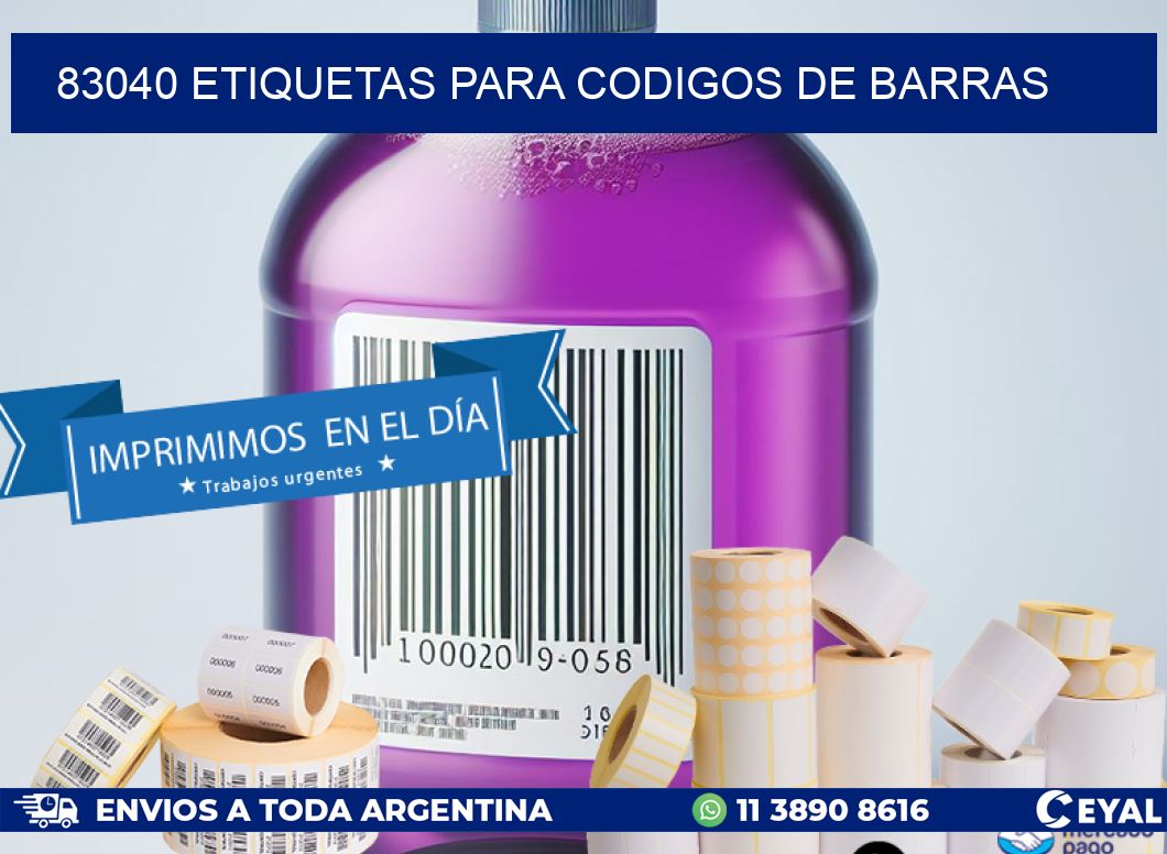 83040 ETIQUETAS PARA CODIGOS DE BARRAS