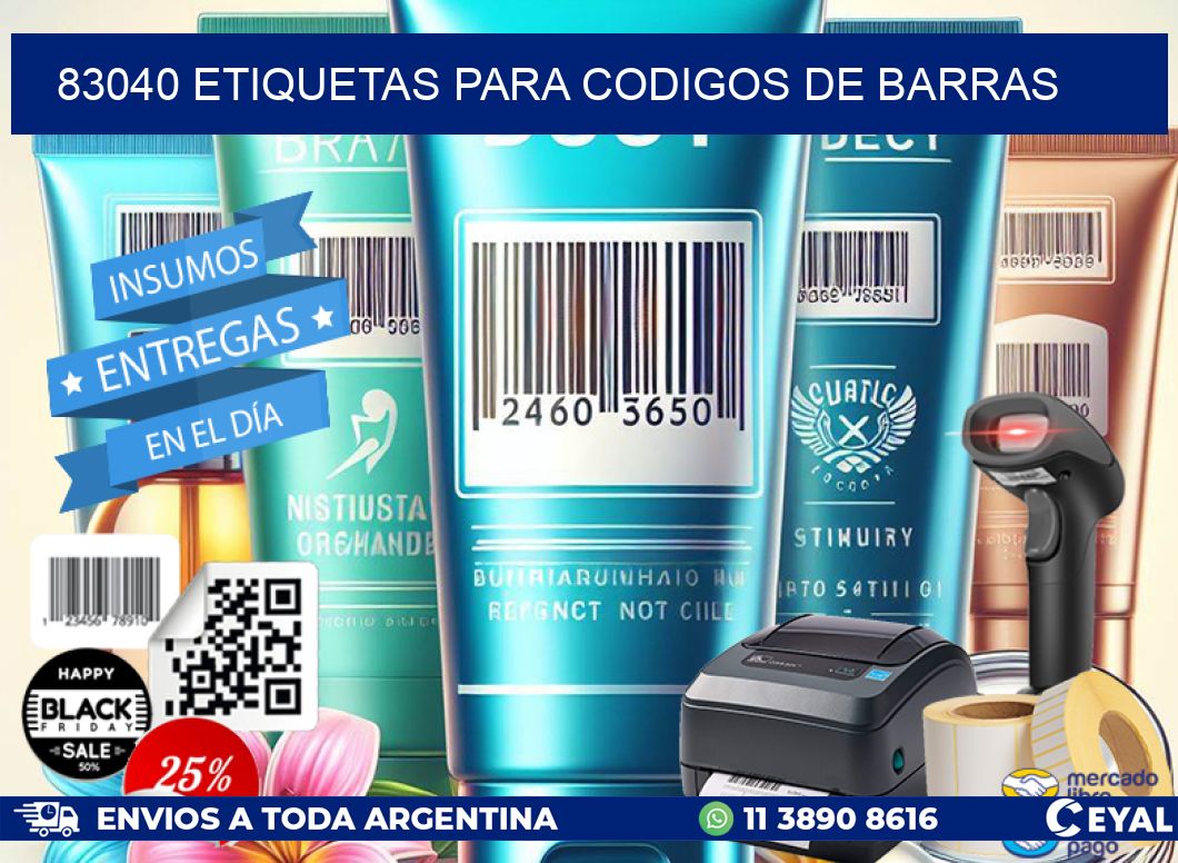 83040 ETIQUETAS PARA CODIGOS DE BARRAS