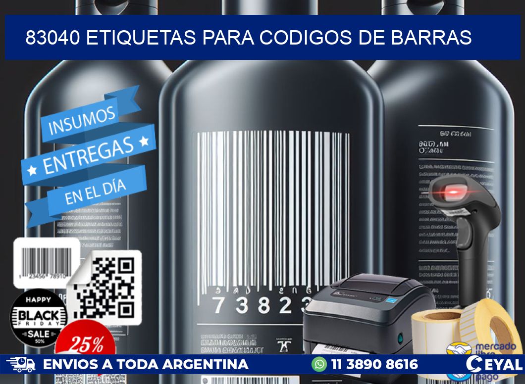 83040 ETIQUETAS PARA CODIGOS DE BARRAS
