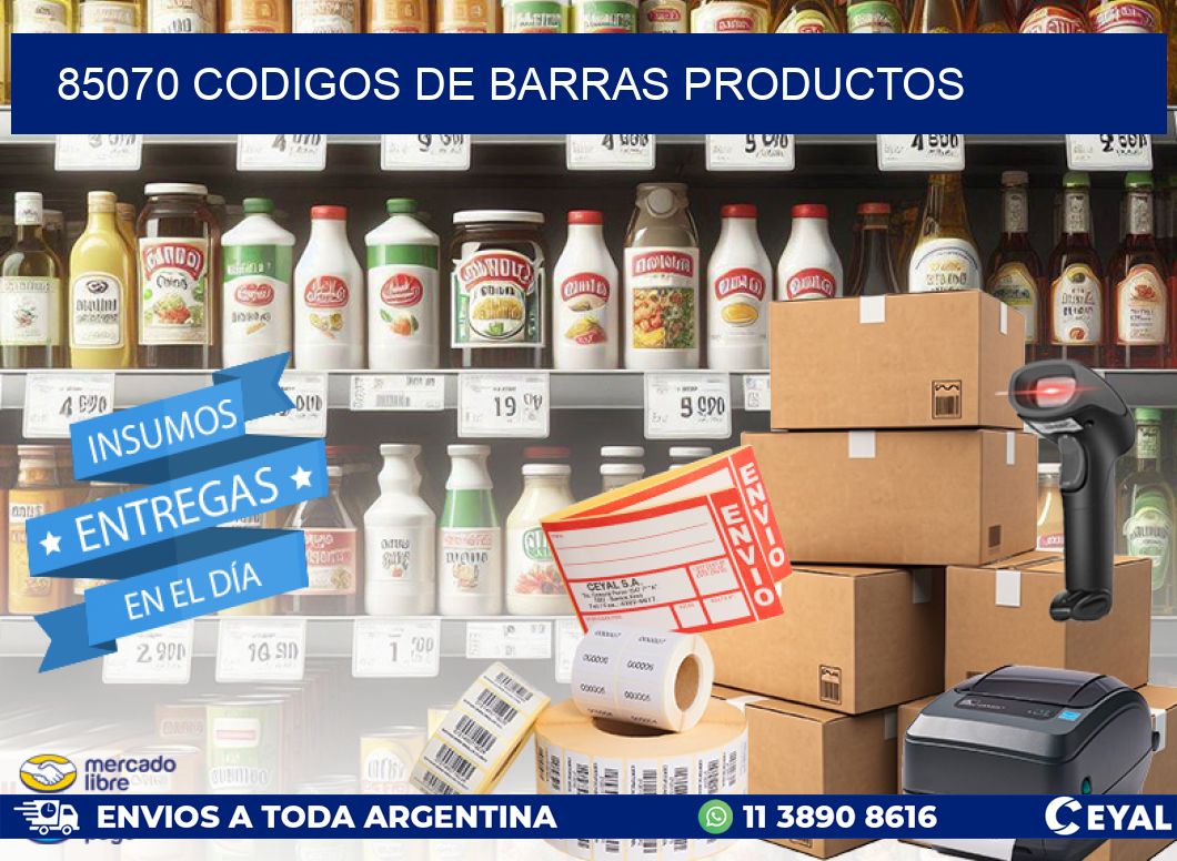 85070 Codigos de barras productos