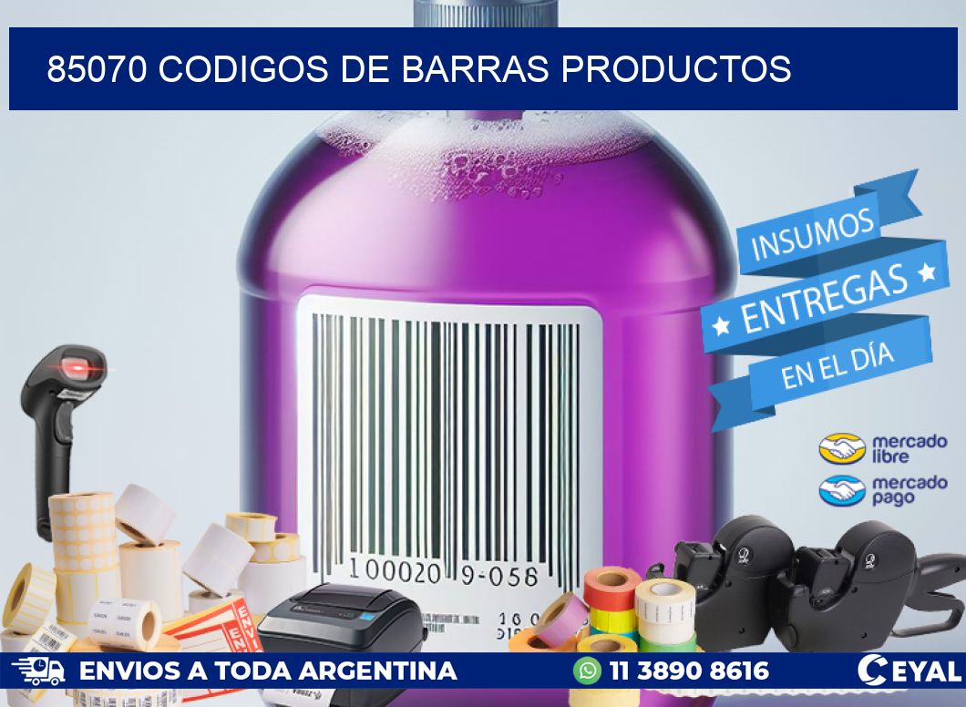 85070 Codigos de barras productos
