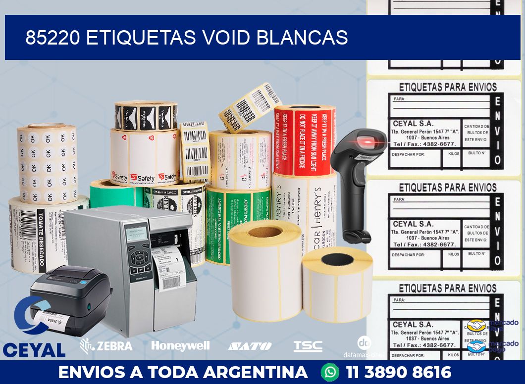 85220 ETIQUETAS VOID BLANCAS