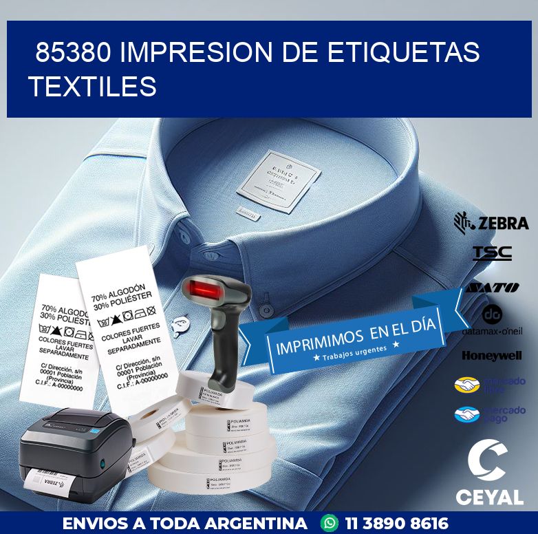 85380 IMPRESION DE ETIQUETAS TEXTILES