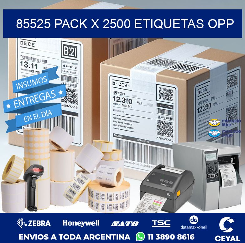 85525 PACK X 2500 ETIQUETAS OPP