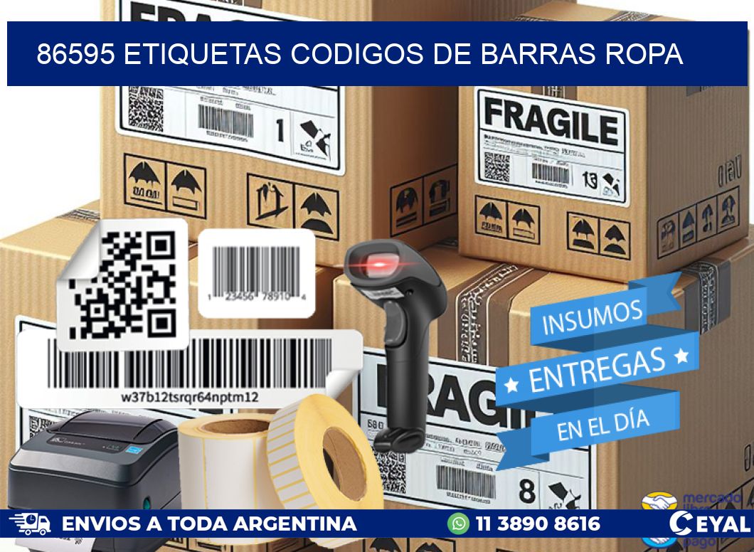 86595 ETIQUETAS CODIGOS DE BARRAS ROPA