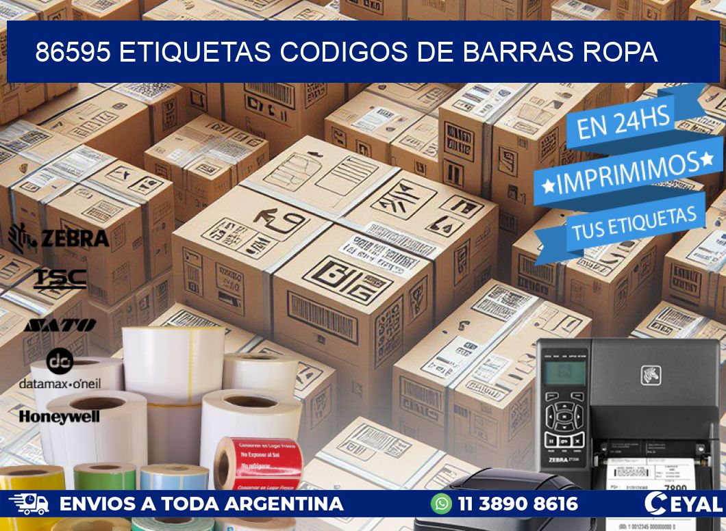 86595 ETIQUETAS CODIGOS DE BARRAS ROPA