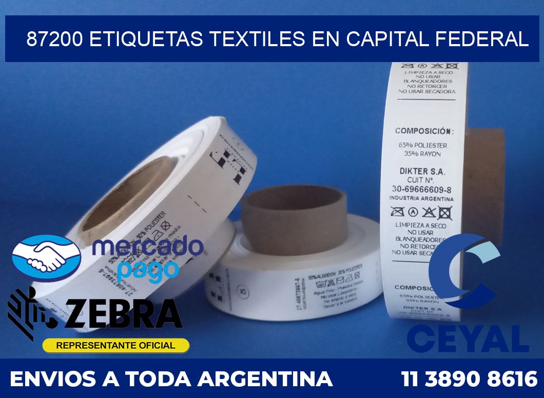 87200 ETIQUETAS TEXTILES EN CAPITAL FEDERAL