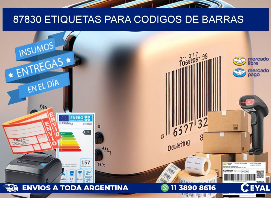 87830 ETIQUETAS PARA CODIGOS DE BARRAS