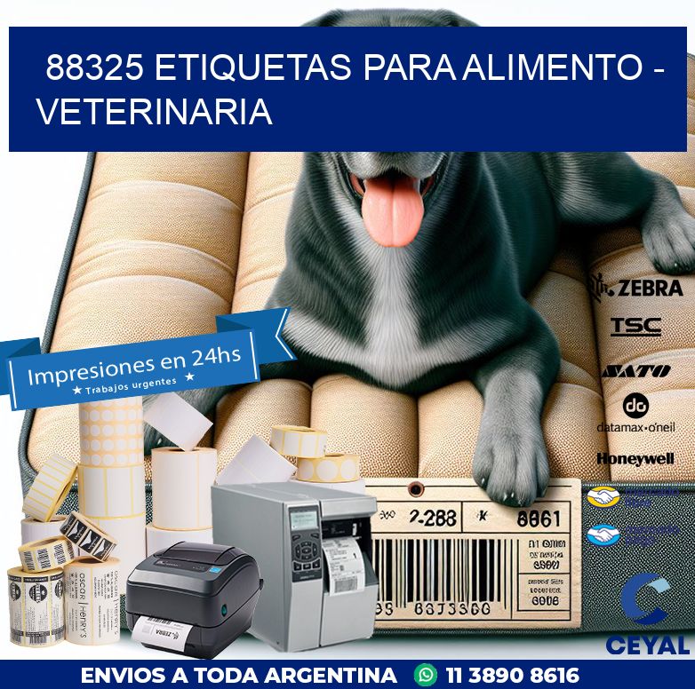 88325 ETIQUETAS PARA ALIMENTO – VETERINARIA