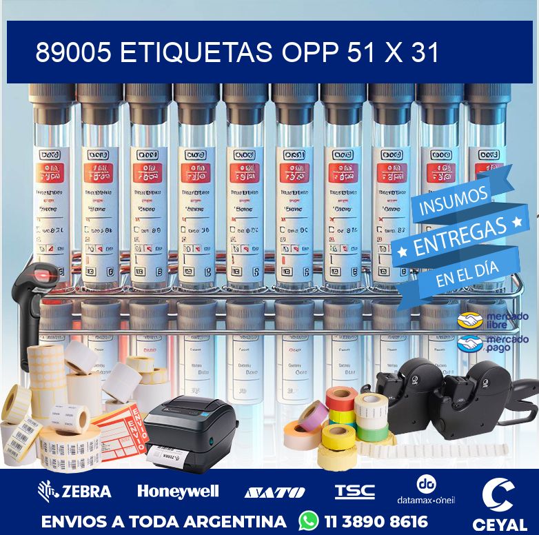 89005 ETIQUETAS OPP 51 X 31