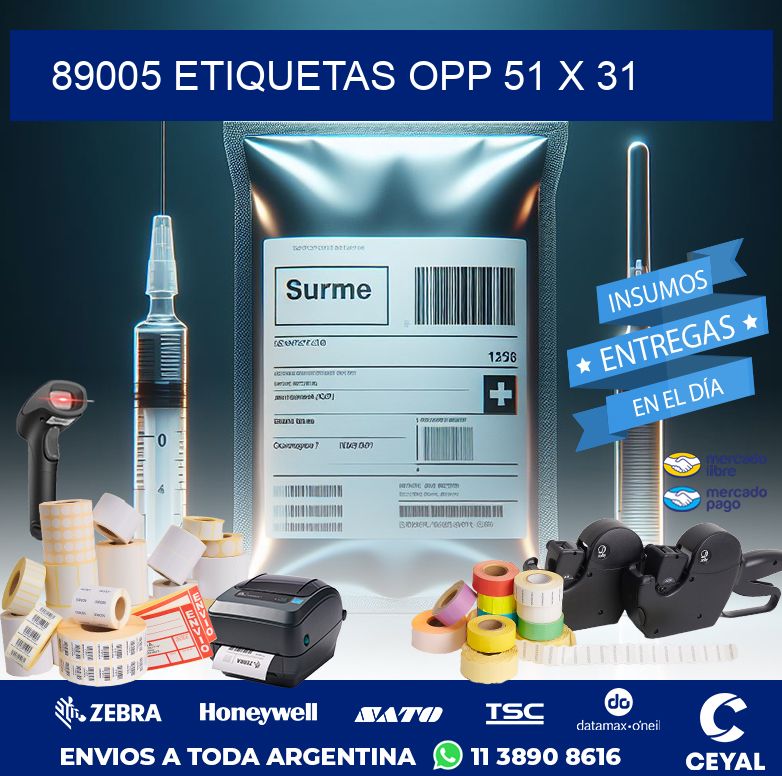 89005 ETIQUETAS OPP 51 X 31