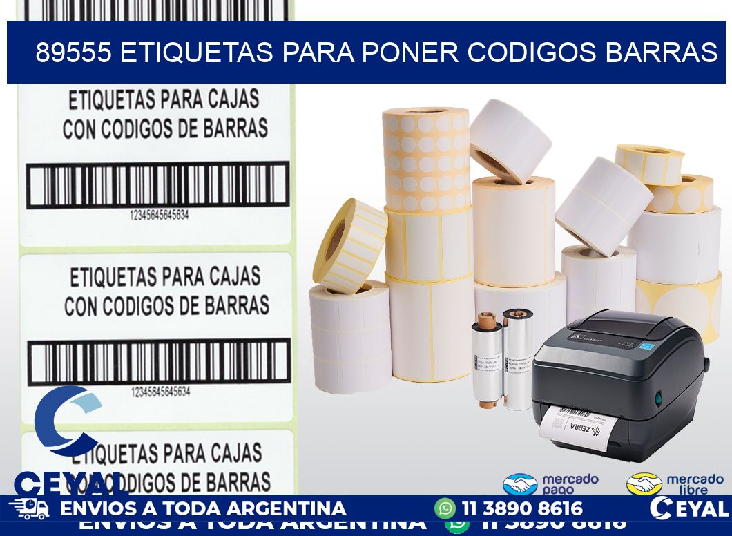 89555 ETIQUETAS PARA PONER CODIGOS BARRAS