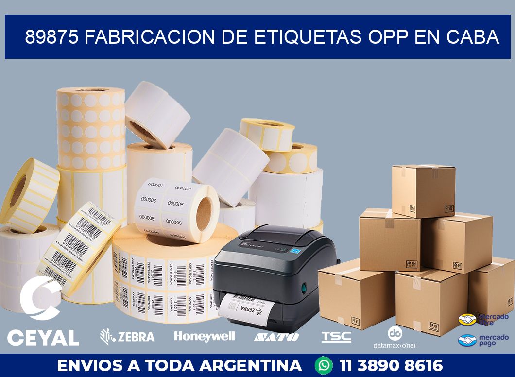 89875 FABRICACION DE ETIQUETAS OPP EN CABA