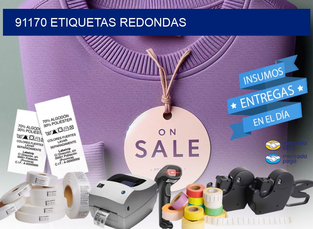 91170 ETIQUETAS REDONDAS