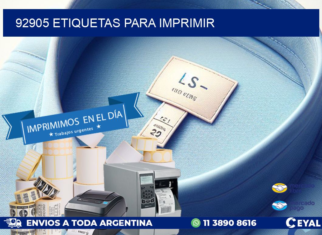 92905 ETIQUETAS PARA IMPRIMIR