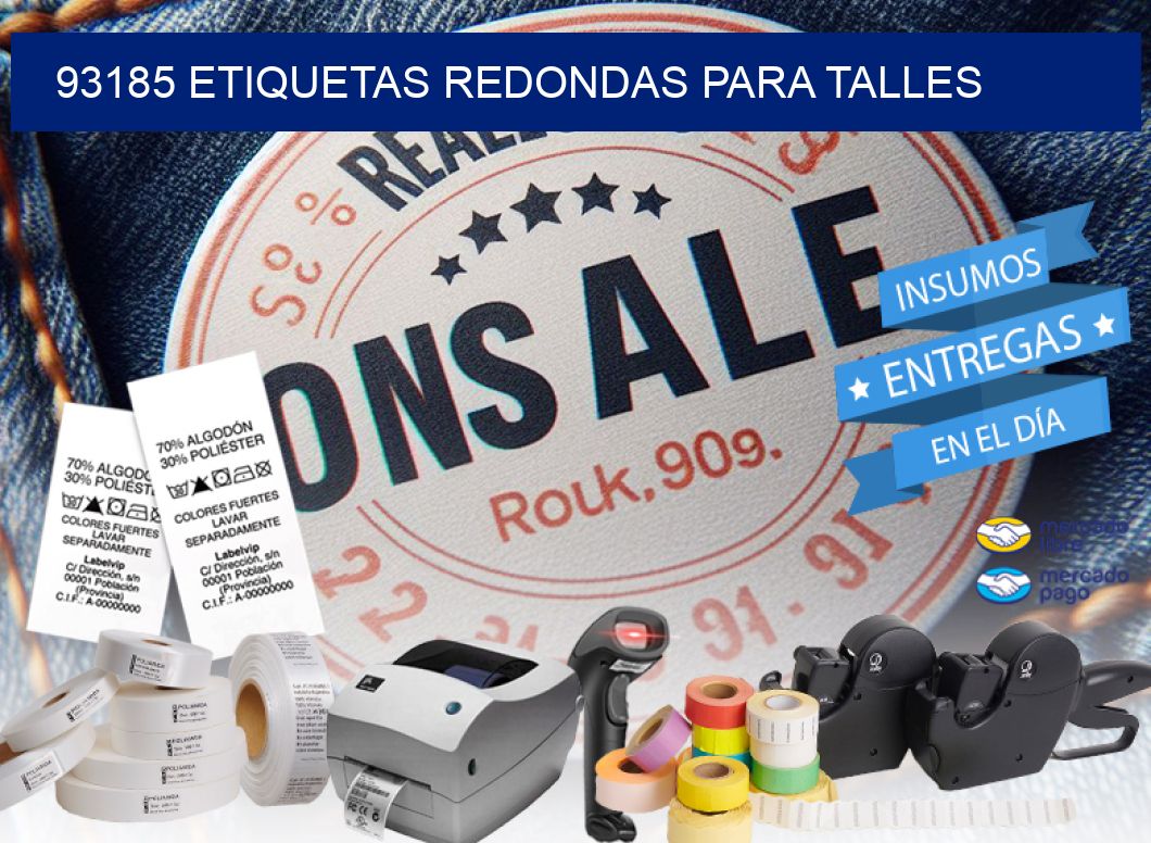 93185 ETIQUETAS REDONDAS PARA TALLES