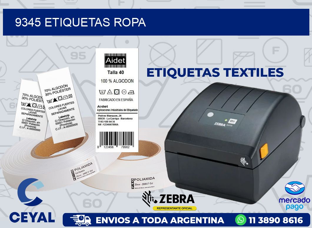 9345 ETIQUETAS ROPA