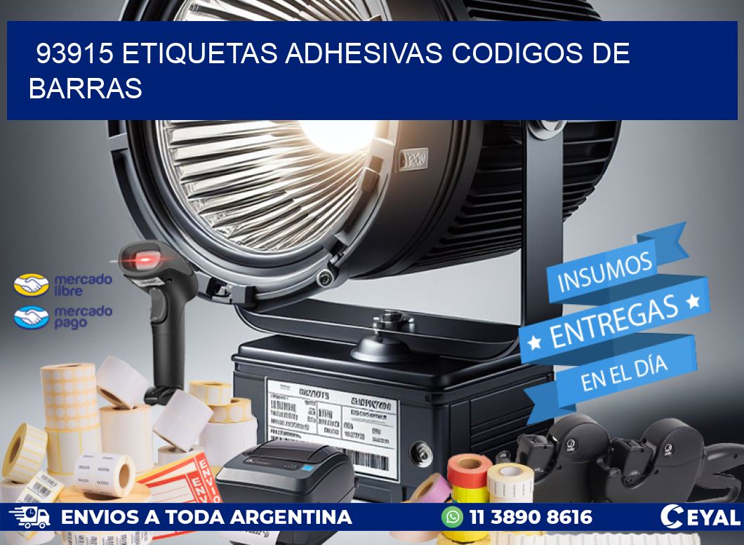 93915 ETIQUETAS ADHESIVAS CODIGOS DE BARRAS