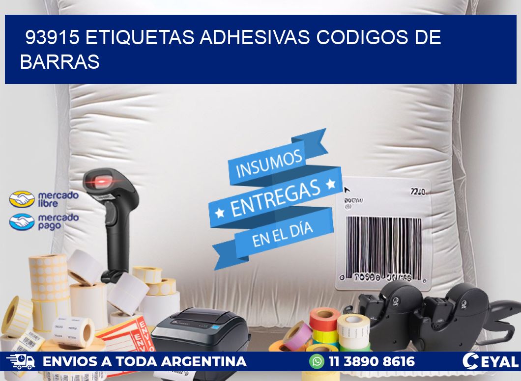 93915 ETIQUETAS ADHESIVAS CODIGOS DE BARRAS