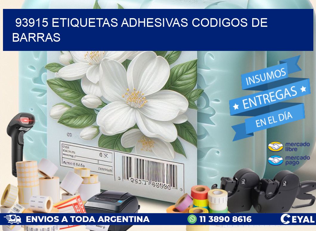 93915 ETIQUETAS ADHESIVAS CODIGOS DE BARRAS