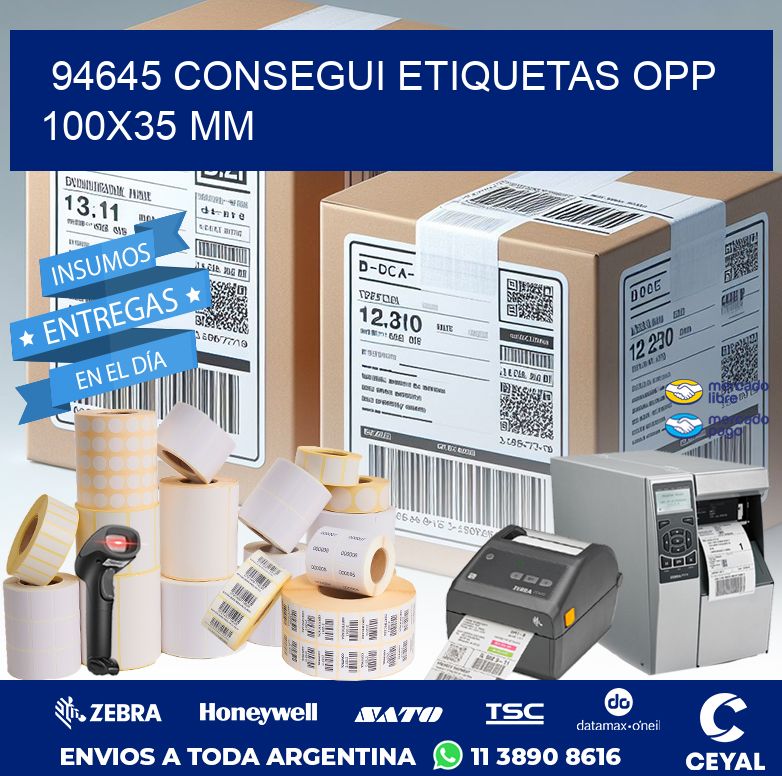 94645 CONSEGUI ETIQUETAS OPP 100X35 MM