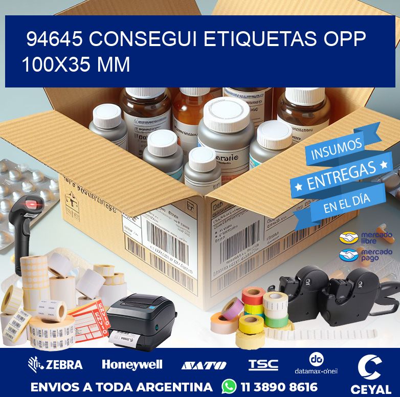 94645 CONSEGUI ETIQUETAS OPP 100X35 MM