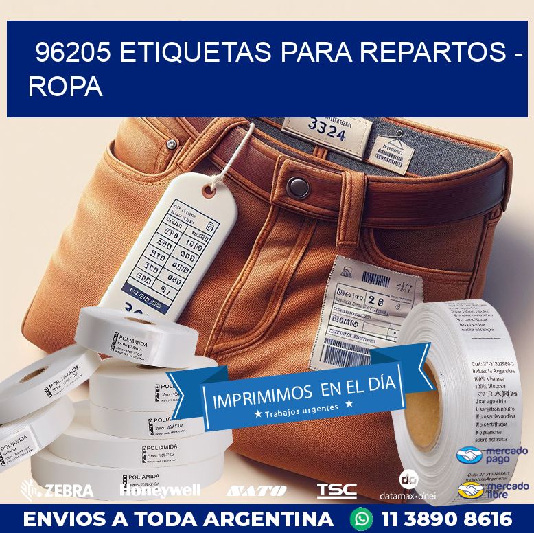 96205 ETIQUETAS PARA REPARTOS - ROPA