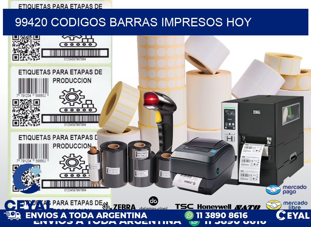 99420 CODIGOS BARRAS IMPRESOS HOY