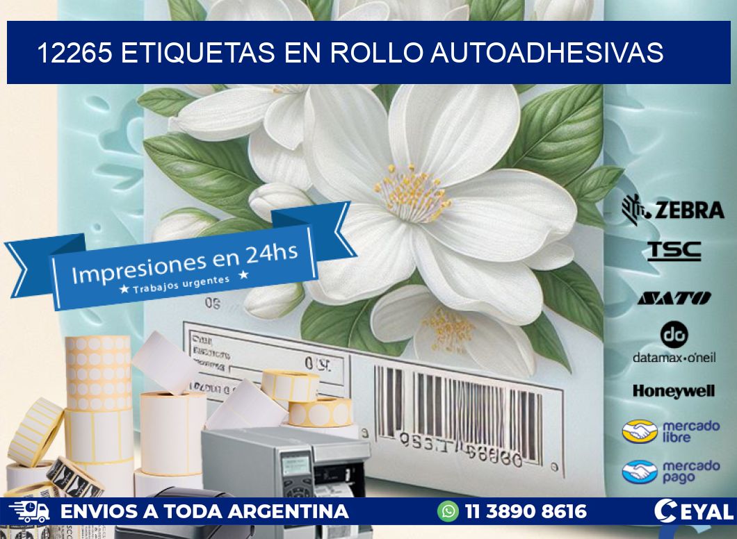 12265 ETIQUETAS EN ROLLO AUTOADHESIVAS