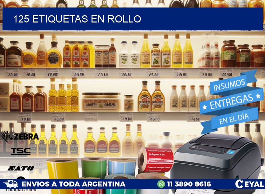 125 ETIQUETAS EN ROLLO