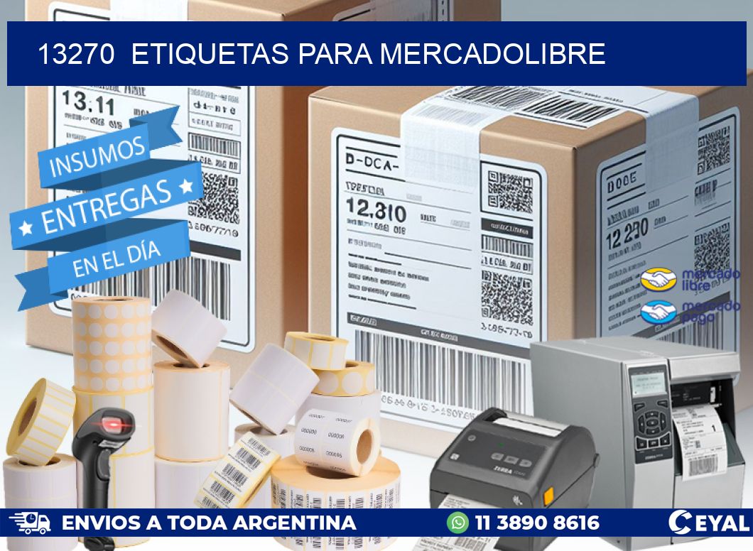 13270  ETIQUETAS PARA MERCADOLIBRE