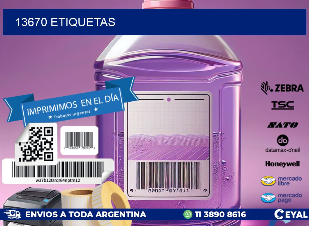 13670 ETIQUETAS