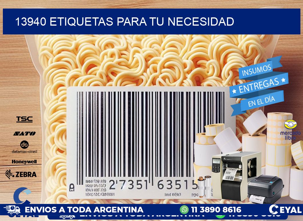 13940 ETIQUETAS PARA TU NECESIDAD
