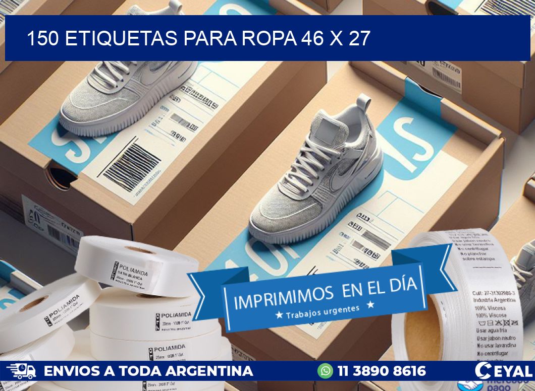 150 ETIQUETAS PARA ROPA 46 x 27