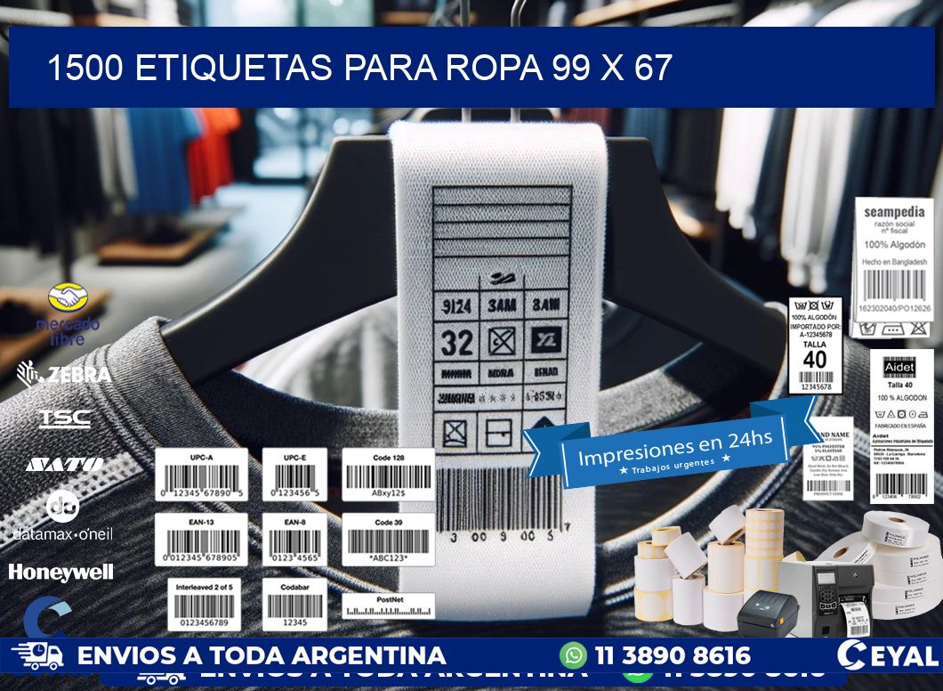 1500 ETIQUETAS PARA ROPA 99 x 67