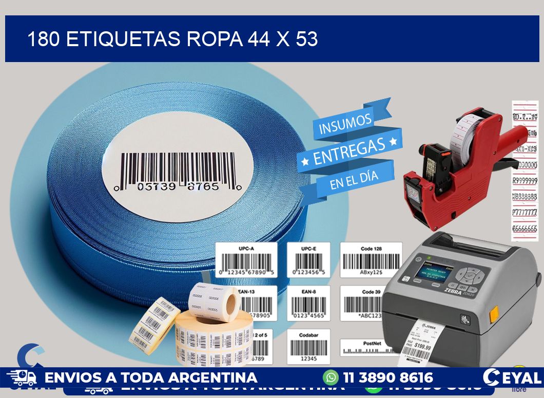 180 ETIQUETAS ROPA 44 x 53