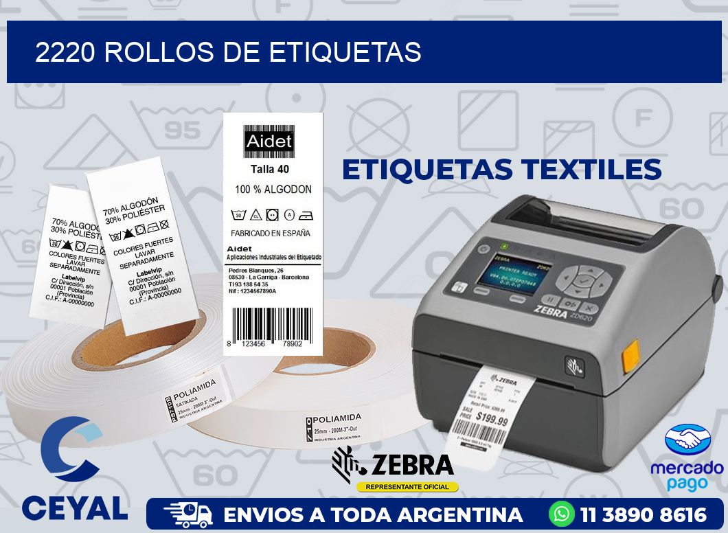 2220 ROLLOS DE ETIQUETAS