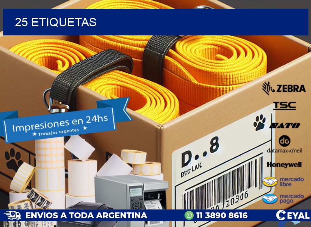 25 ETIQUETAS