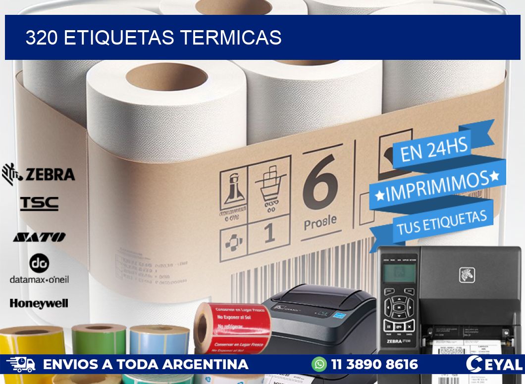 320 ETIQUETAS TERMICAS