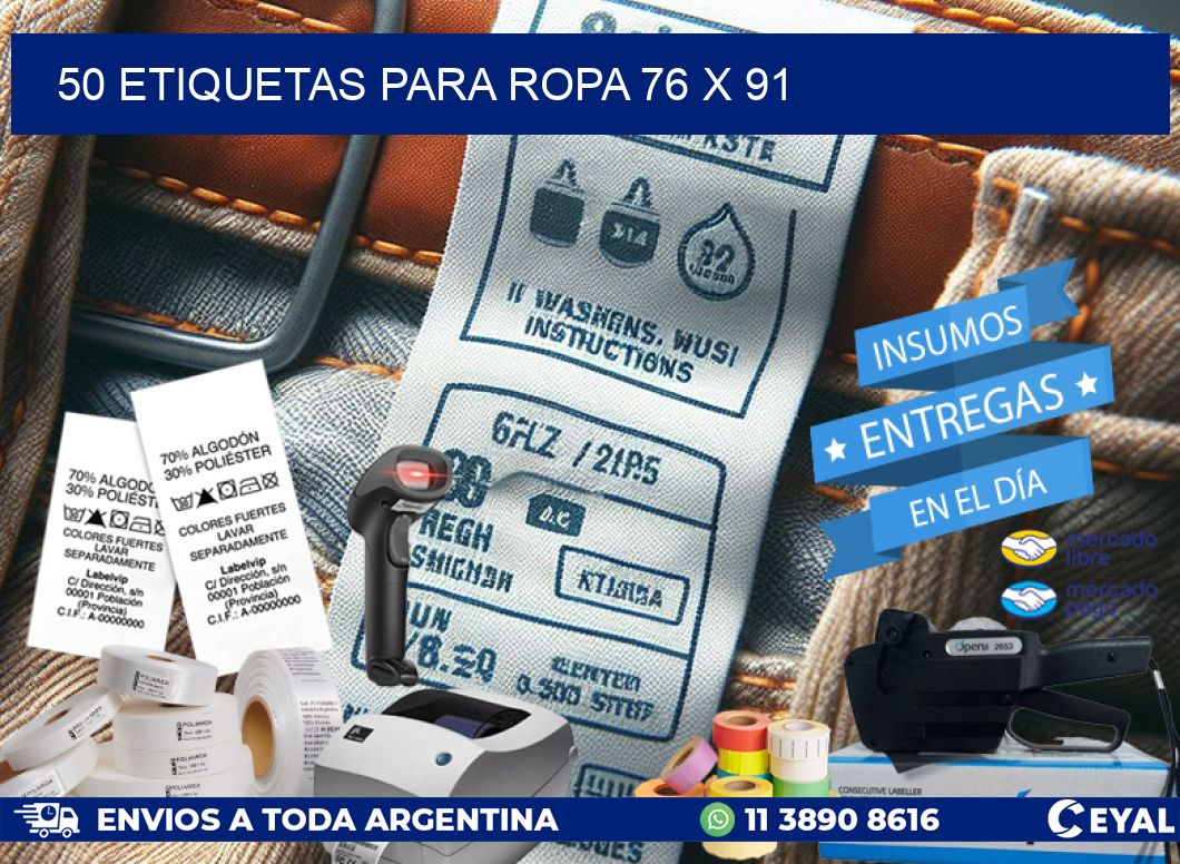 50 ETIQUETAS PARA ROPA 76 x 91