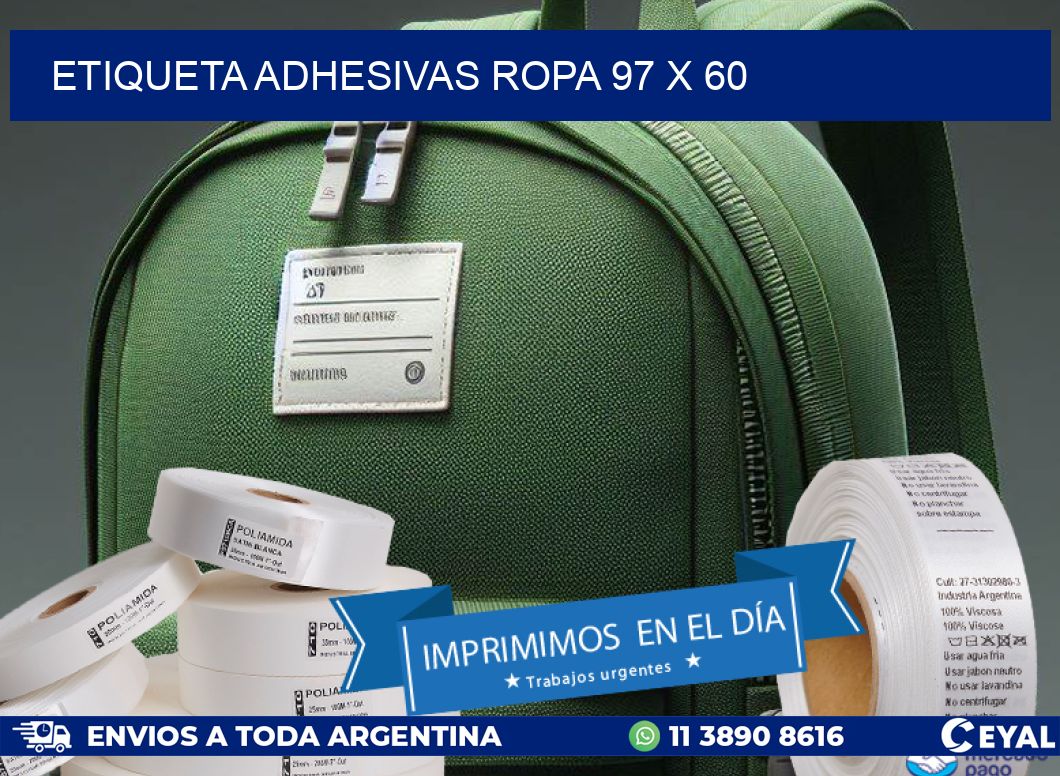 ETIQUETA ADHESIVAS ROPA 97 x 60