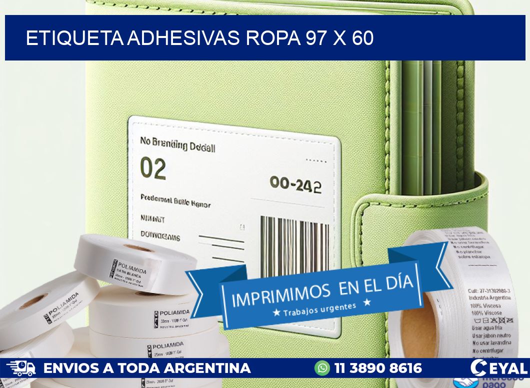 ETIQUETA ADHESIVAS ROPA 97 x 60
