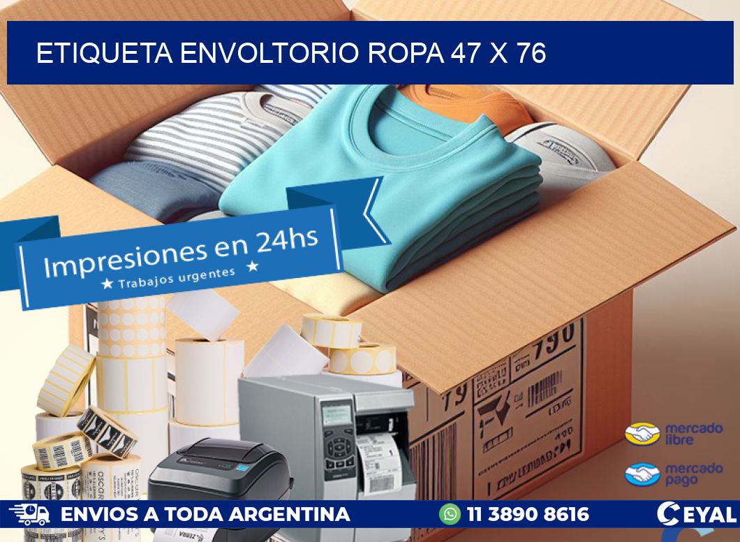 ETIQUETA ENVOLTORIO ROPA 47 x 76